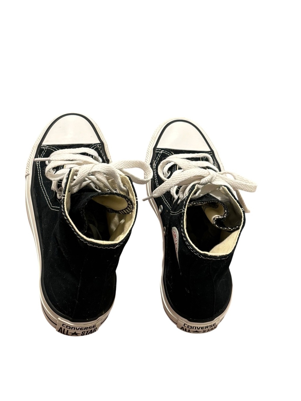 Unisex Converse Black and White High-Top Sneakers Men’s size 4 - Picture 5 of 7